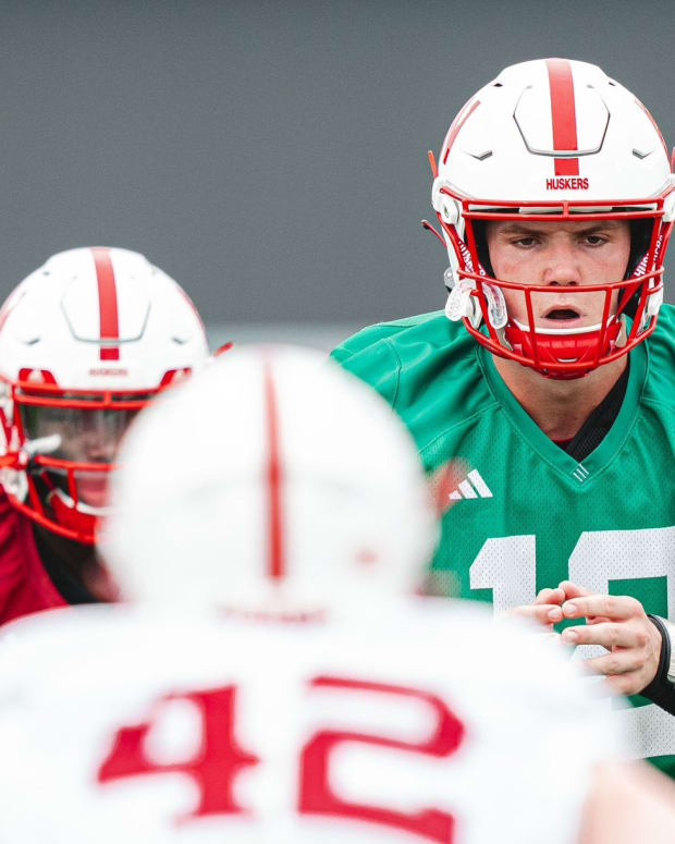 Heinrich Haarberg quarterback 2023-08-02 fall camp day 3